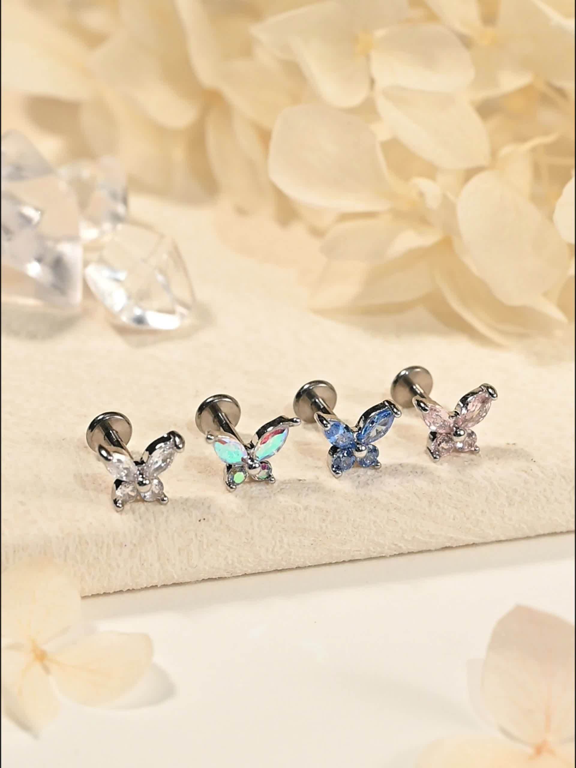 Women's Exquisite Titanium Alloy Butterfly-Shaped Cartilage Earring